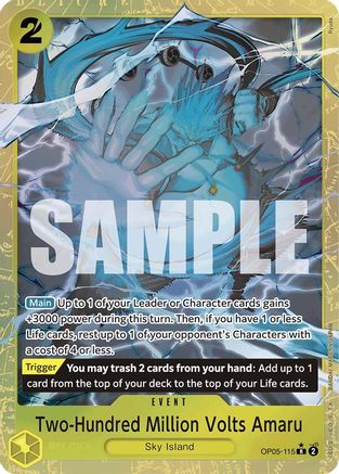 Two-Hundred Million Volts Amaru (Alternate Art) (OP05-115) - [Premium Booster -The Best-] Foil