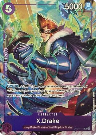 X.Drake (Premium Card Collection -Best Selection Vol. 2-) (OP01-114) - [One Piece Promotion Cards] Foil