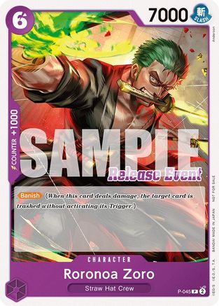 Roronoa Zoro (ST15 - ST20 Release Event Pack) (P-045) - [One Piece Promotion Cards]