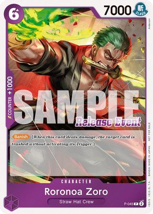 Roronoa Zoro (ST15 - ST20 Release Event Winner Pack) (P-045) - [One Piece Promotion Cards] Foil