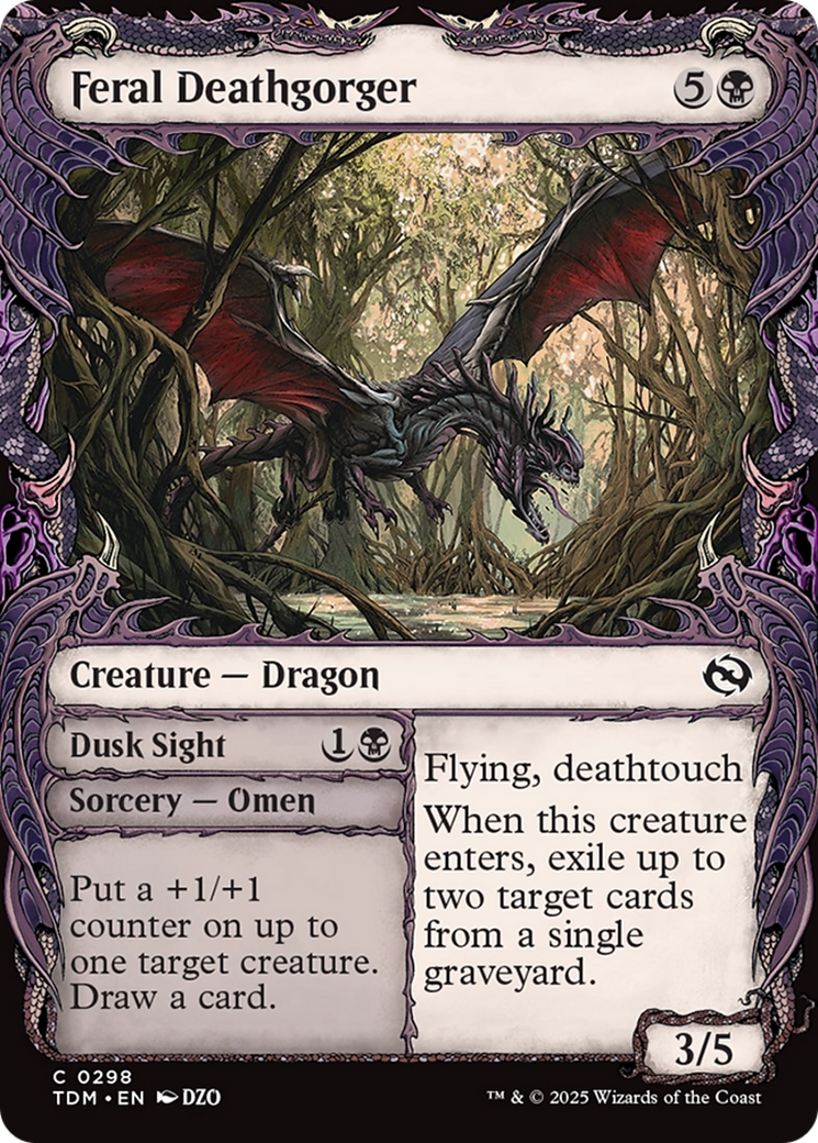 Feral Deathgorger (Showcase) [Tarkir: Dragonstorm] Foil