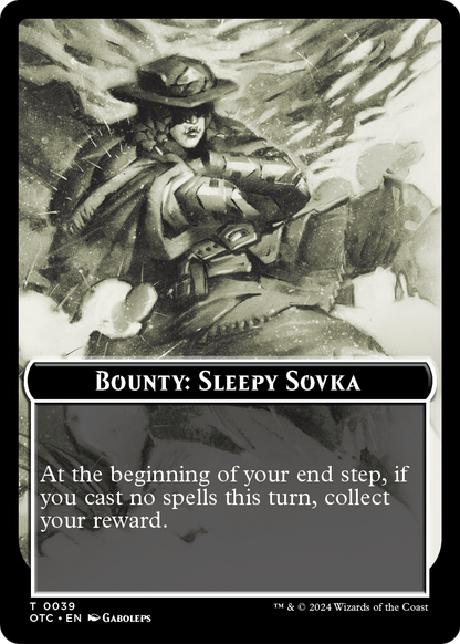 Bounty: Sleepy Sovka // Wanted!  [Outlaws of Thunder Junction Commander Tokens]