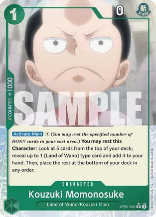 Kouzuki Momonosuke (Full Art) (OP01-041) - [Premium Booster -The Best-] Foil