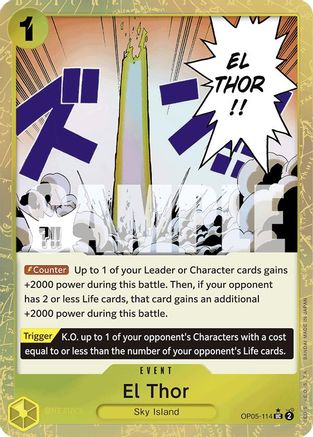 El Thor (Textured Foil) (OP05-114) - [Premium Booster -The Best-] Foil