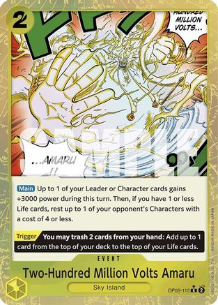 Two-Hundred Million Volts Amaru (Textured Foil) (OP05-115) - [Premium Booster -The Best-] Foil