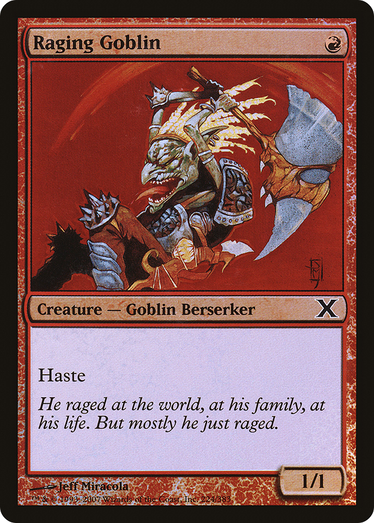 Raging Goblin  [Tenth Edition] Foil