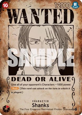 Shanks (004) (Wanted Poster) (OP09-004) - [Emperors in the New World] Foil