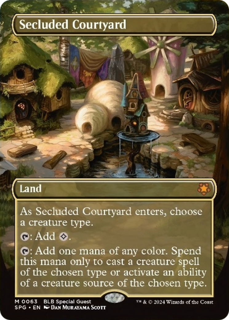 Secluded Courtyard (Borderless) [Bloomburrow Special Guests] Foil