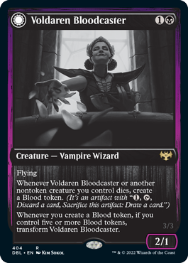 Voldaren Bloodcaster // Bloodbat Summoner [Innistrad: Double Feature] Foil