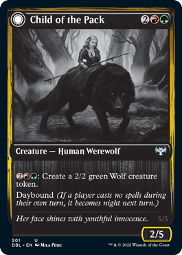 Child of the Pack // Savage Packmate [Innistrad: Double Feature] Foil