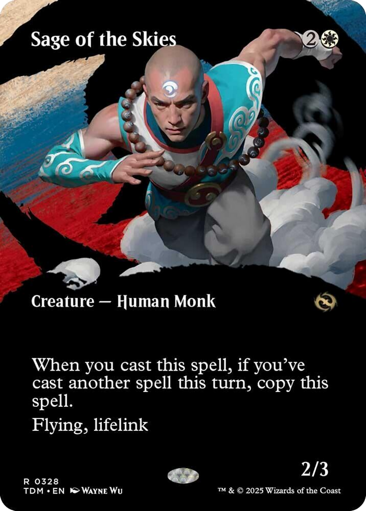 Sage of the Skies (Borderless) [Tarkir: Dragonstorm] Foil