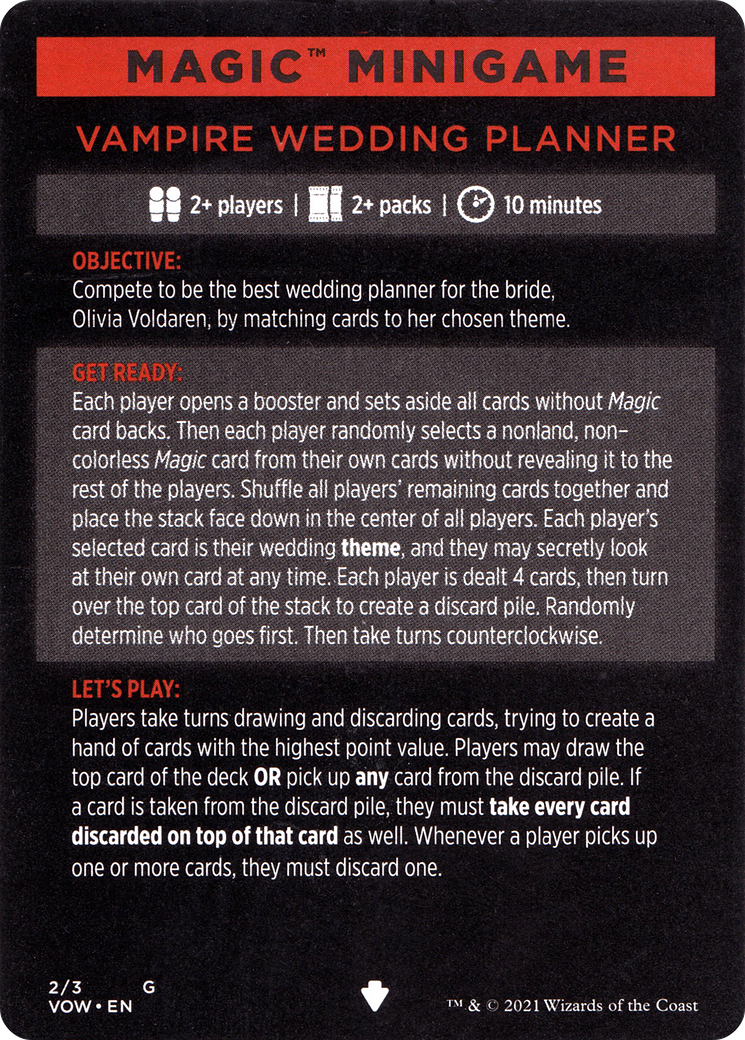 Vampire Wedding Planner // Vampire Wedding Planner (cont'd)  [Innistrad: Crimson Vow Minigames] Foil