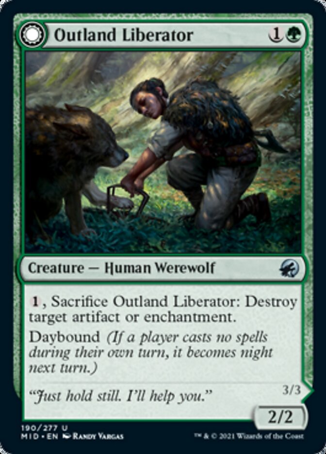 Outland Liberator // Frenzied Trapbreaker [Innistrad: Midnight Hunt] Foil