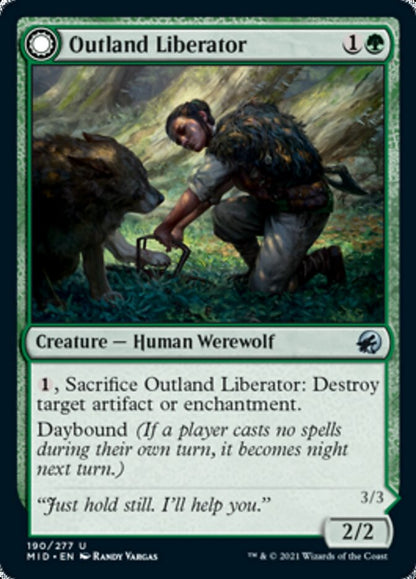 Outland Liberator // Frenzied Trapbreaker [Innistrad: Midnight Hunt] Foil