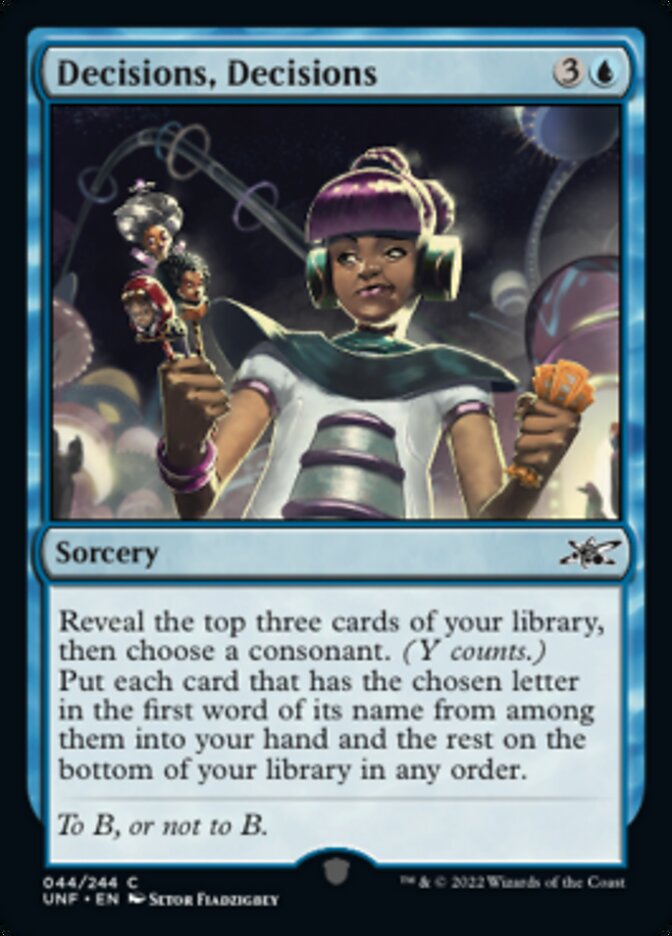 Decisions, Decisions [Unfinity] Foil
