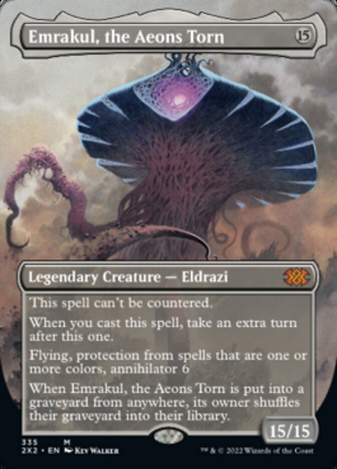 Emrakul, the Aeons Torn (Borderless Alternate Art) [Double Masters 2022] Foil