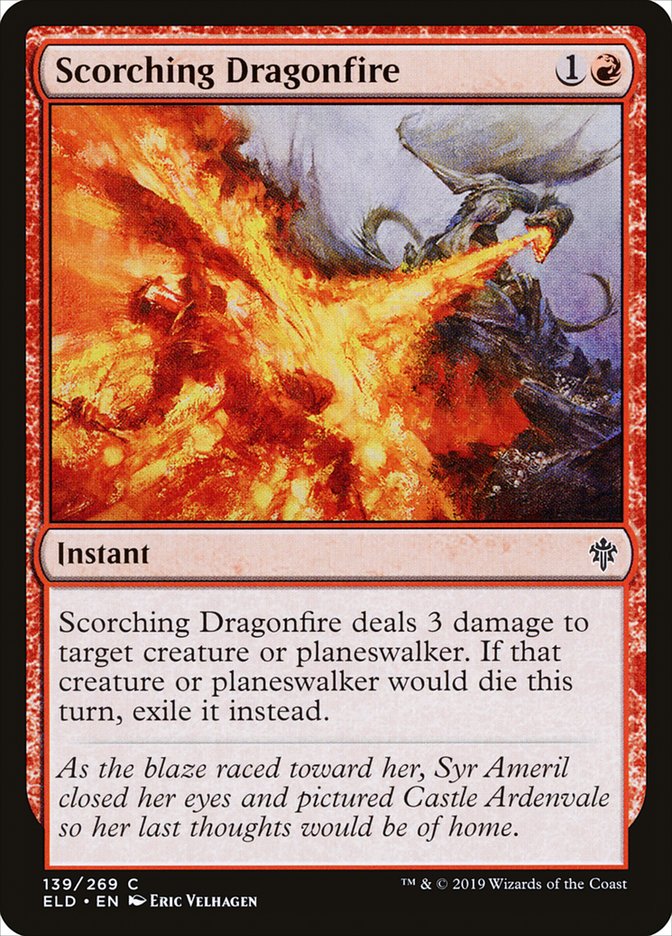Scorching Dragonfire [Throne of Eldraine] Foil