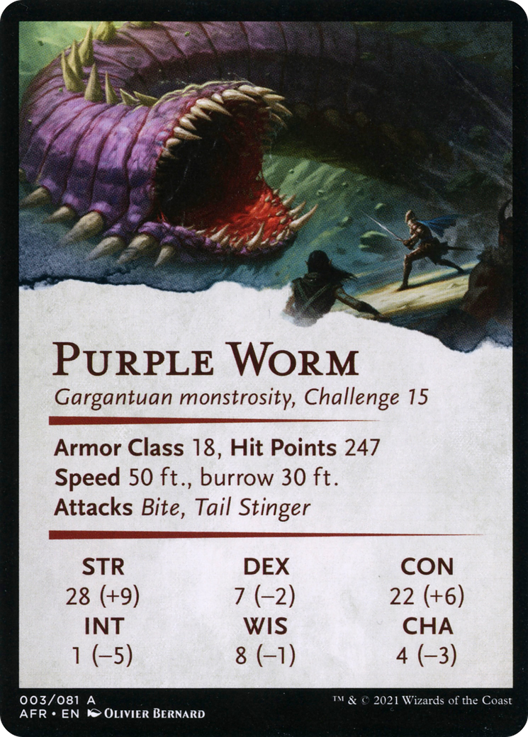Purple Worm // Purple Worm  [Adventures in the Forgotten Realms Art Series] (Borderless)