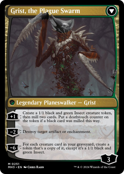 Grist, Voracious Larva // Grist, the Plague Swarm [Modern Horizons 3] Foil