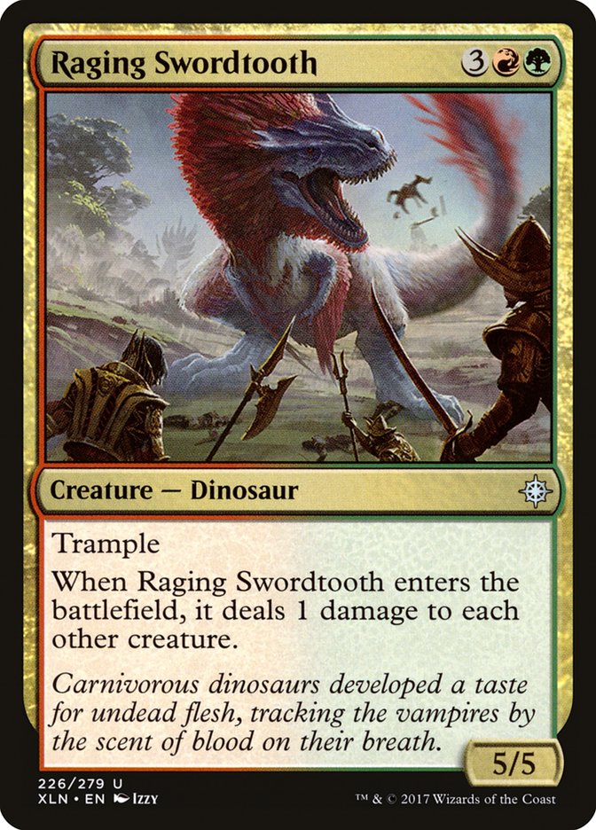 Raging Swordtooth [Ixalan] Foil