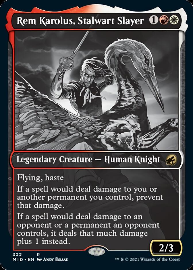 Rem Karolus, Stalwart Slayer (Showcase Eternal Night) [Innistrad: Midnight Hunt] Foil