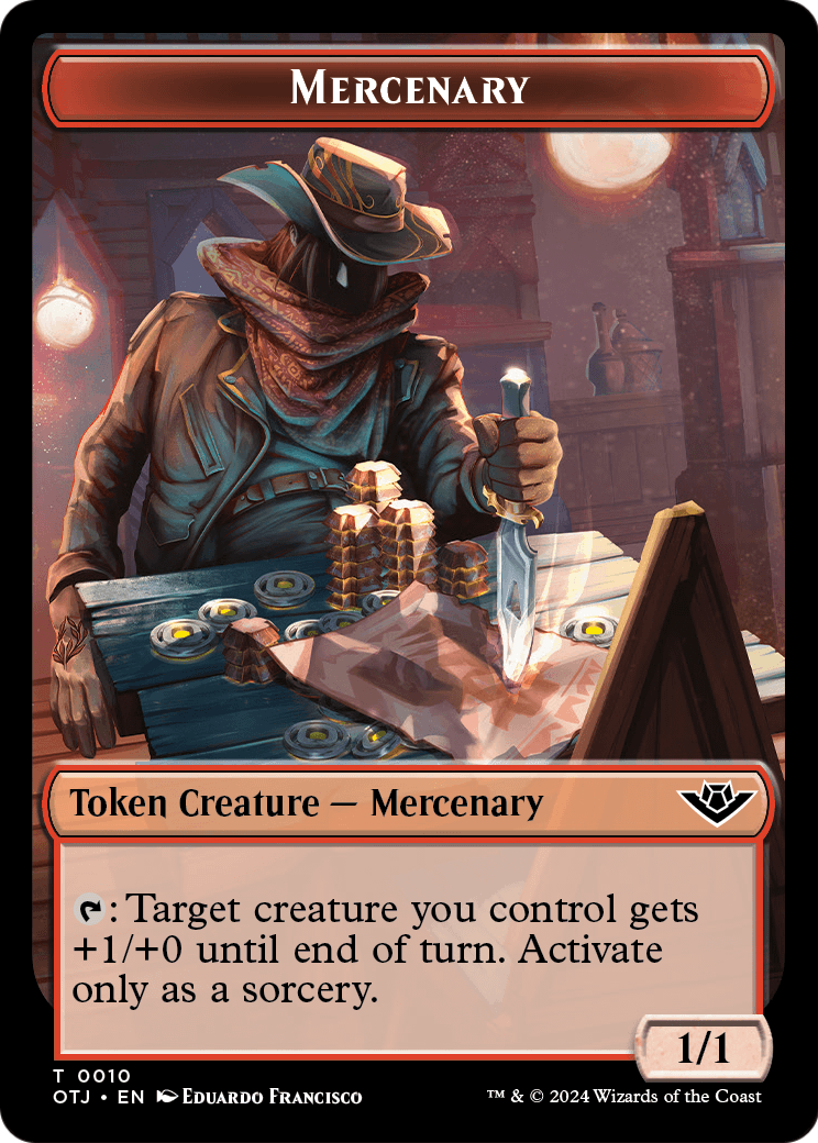 Mercenary  [Outlaws of Thunder Junction Tokens]