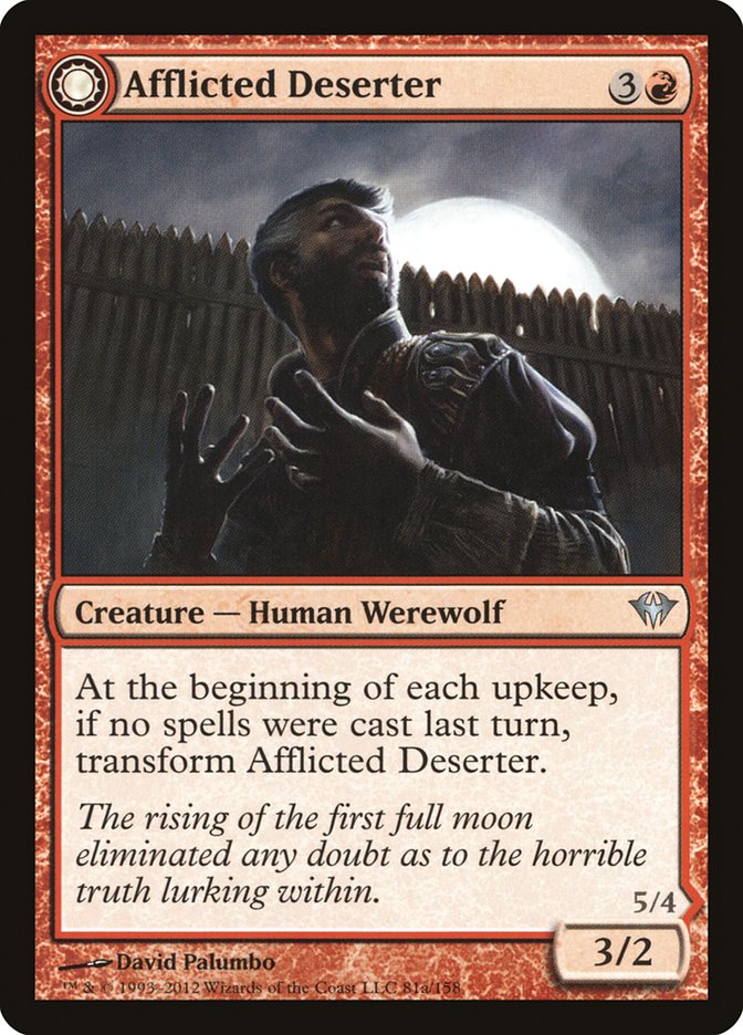Afflicted Deserter // Werewolf Ransacker [Dark Ascension] Foil