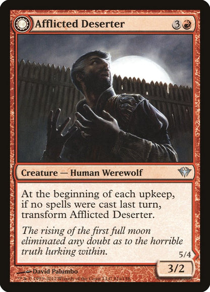 Afflicted Deserter // Werewolf Ransacker [Dark Ascension] Foil