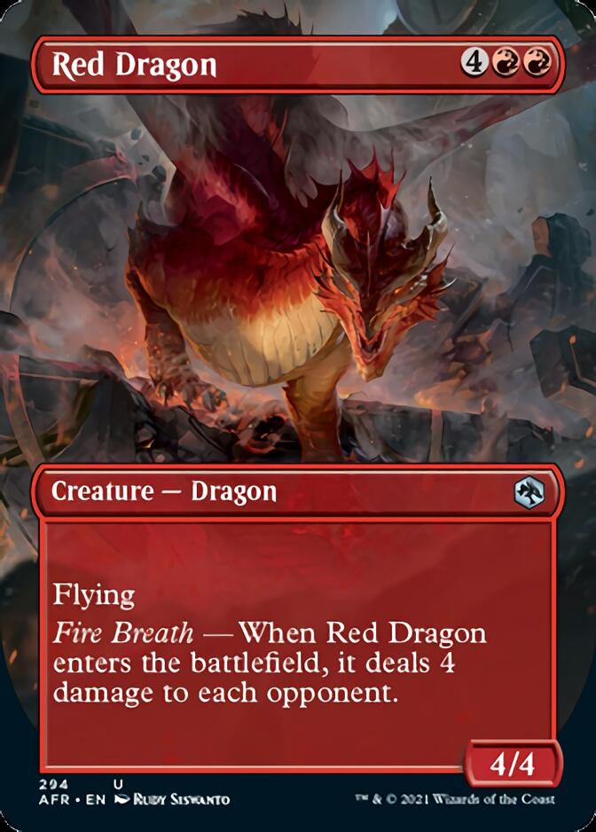Red Dragon (Borderless Alternate Art) [Dungeons & Dragons: Adventures in the Forgotten Realms] Foil