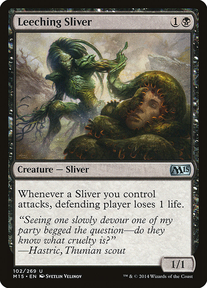 Leeching Sliver [Magic 2015] Foil