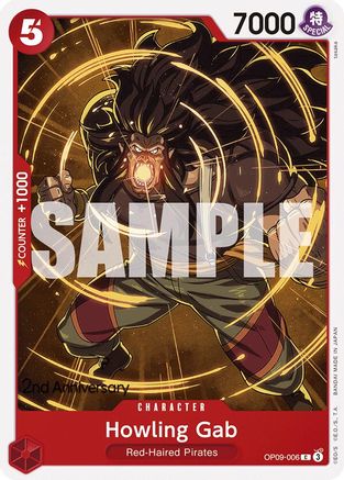 Howling Gab (OP09-006) - [Emperors in the New World: 2nd Anniversary Tournament Cards]