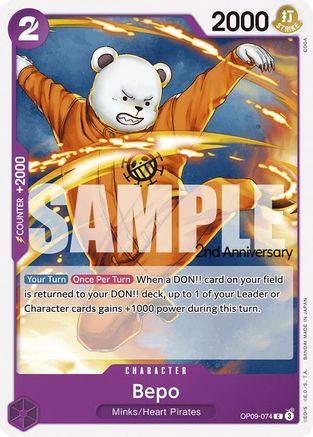 Bepo (OP09-074) - [Emperors in the New World: 2nd Anniversary Tournament Cards]