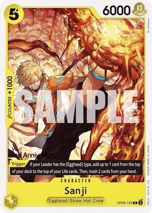 Sanji (105) (OP09-105) - [Emperors in the New World: 2nd Anniversary Tournament Cards]