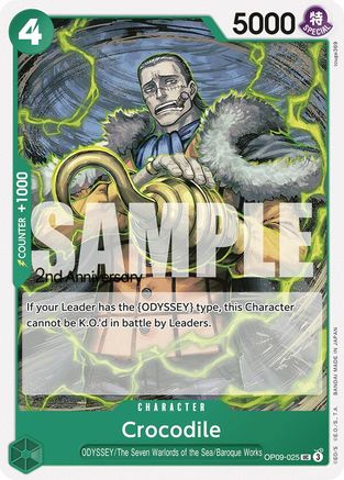 Crocodile (025) (OP09-025) - [Emperors in the New World: 2nd Anniversary Tournament Cards]