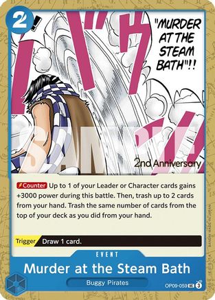 Murder at the Steam Bath (OP09-059) - [Emperors in the New World: 2nd Anniversary Tournament Cards]