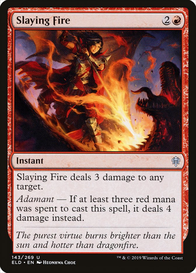 Slaying Fire [Throne of Eldraine] Foil