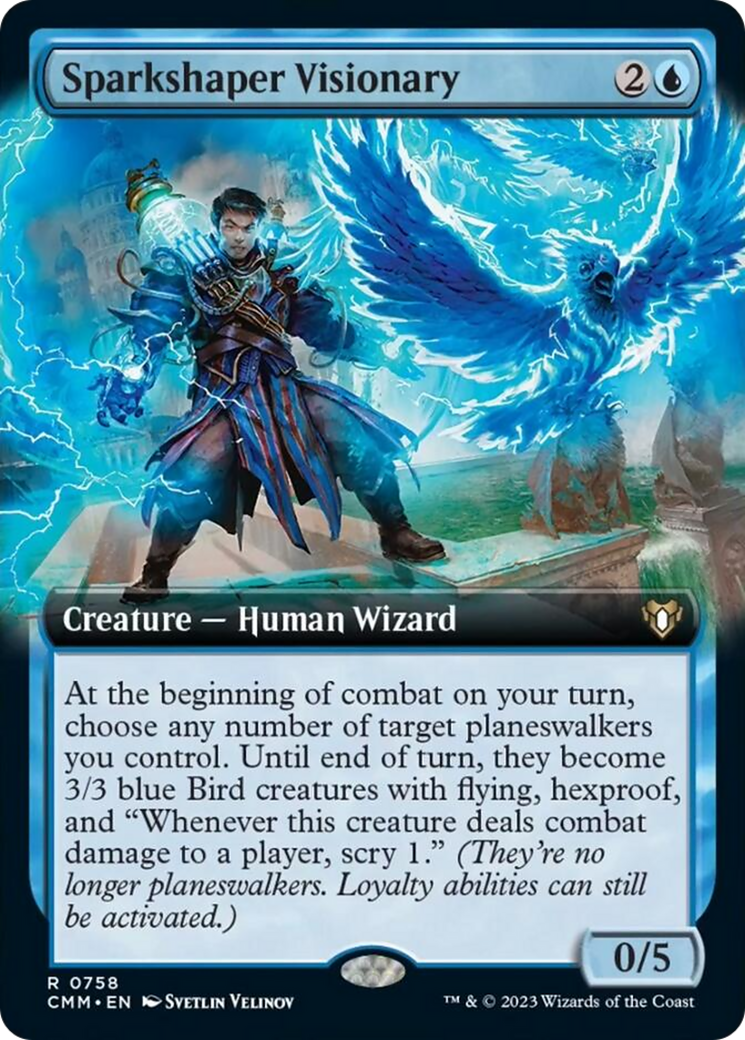 Sparkshaper Visionary (Extended Art) [Commander Masters] Foil