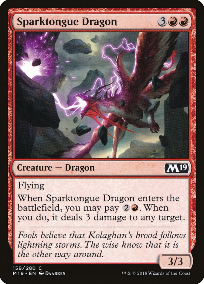 Sparktongue Dragon [Core Set 2019] Foil