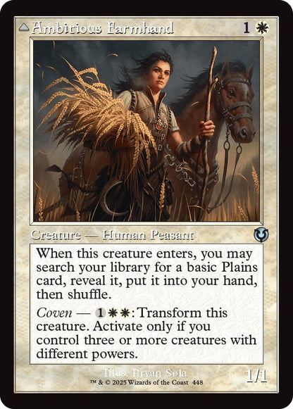Ambitious Farmhand // Seasoned Cathar (Retro Frame) [Innistrad Remastered] Foil