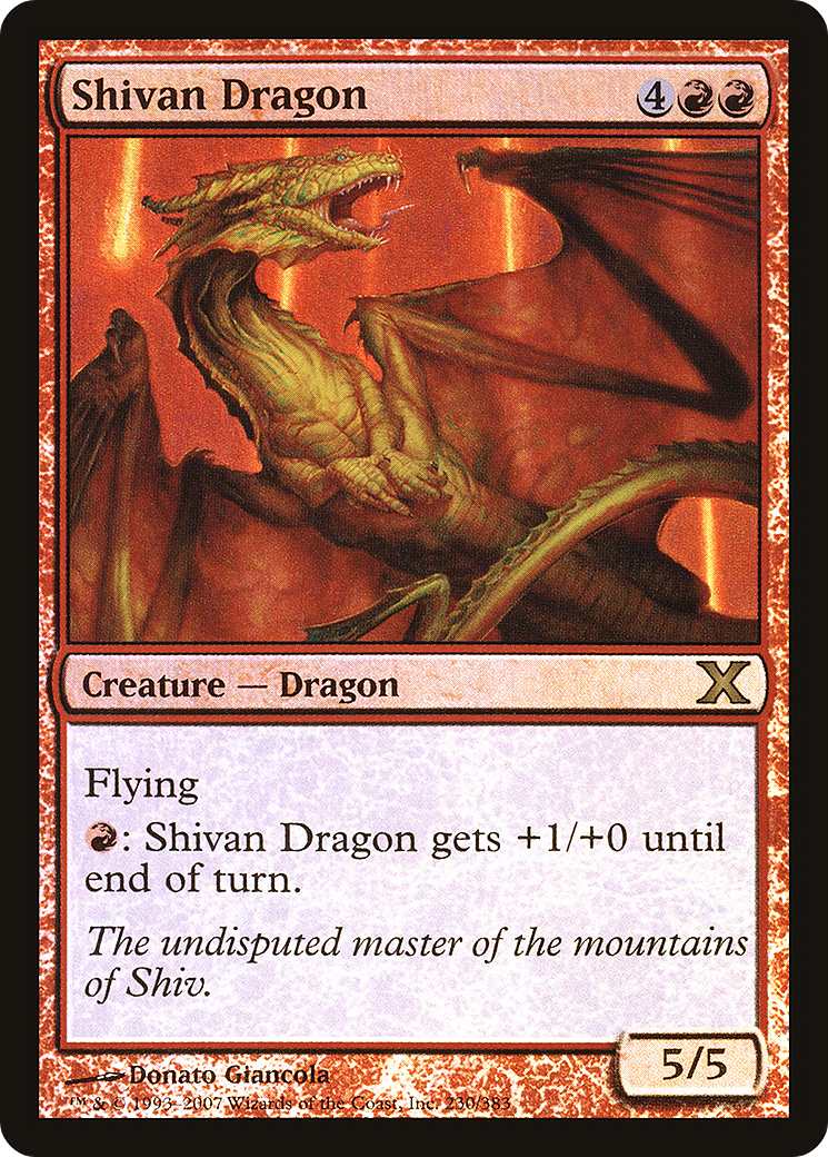 Shivan Dragon  [Tenth Edition] Foil