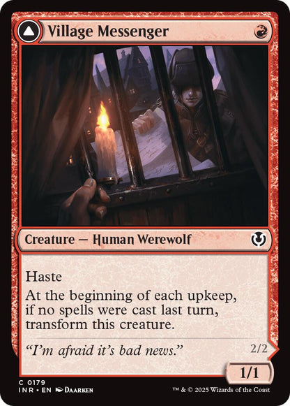 Village Messenger // Moonrise Intruder [Innistrad Remastered] Foil
