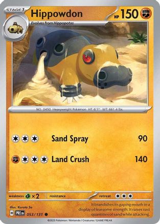 Hippowdon (053/131) [Scarlet & Violet: Prismatic Evolutions] Reverse Holofoil