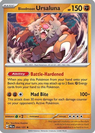 Bloodmoon Ursaluna (054/131) [Scarlet & Violet: Prismatic Evolutions] Reverse Holofoil