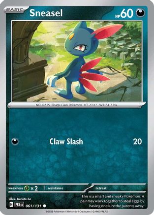 Sneasel (061/131) [Scarlet & Violet: Prismatic Evolutions] Reverse Holofoil