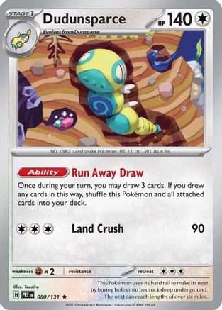 Dudunsparce (080/131) [Scarlet & Violet: Prismatic Evolutions] Reverse Holofoil