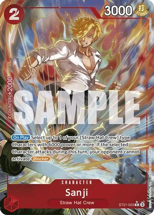 Sanji (Parallel) (ST21-003) - [Starter Deck EX: Gear 5] Foil