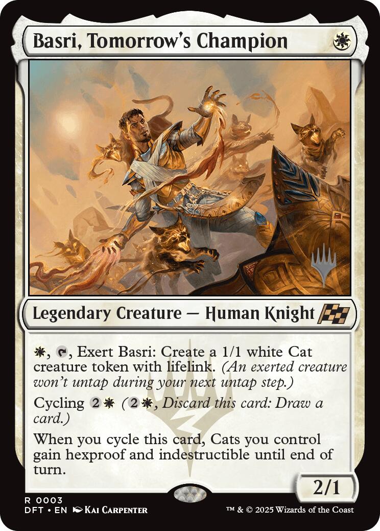 Basri, Tomorrow's Champion (Promo Pack) [Aetherdrift Promos] Foil