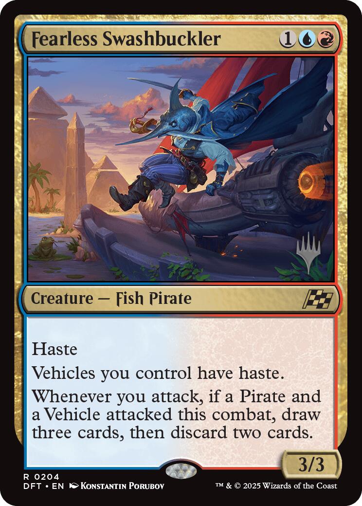 Fearless Swashbuckler (Promo Pack) [Aetherdrift Promos] Foil
