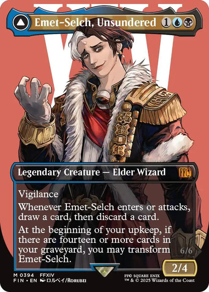 Emet-Selch, Unsundered // Hades, Sorcerer of Eld (Borderless) [FINAL FANTASY] Foil