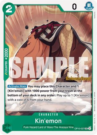 Kin'emon (027) (OP10-027) - [Royal Blood Release Event Cards]